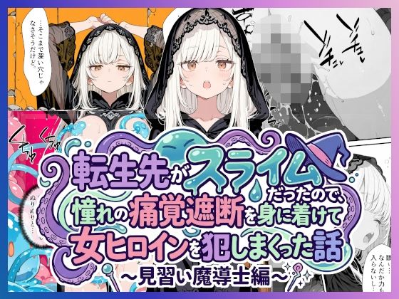 転生先がスライムだったので、憧れの痛覚遮断を身に着けて女ヒロインを犯しまくった話〜見習い魔導士編〜