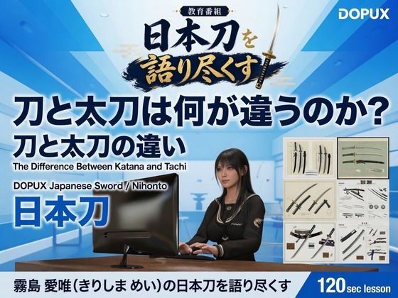 パンチラガチャ★霧島 愛唯（きりしま めい）『日本刀を語り尽くす』第1章-まず「日本刀とは何か」を知る（003-刀と太刀は何が違うのか？）